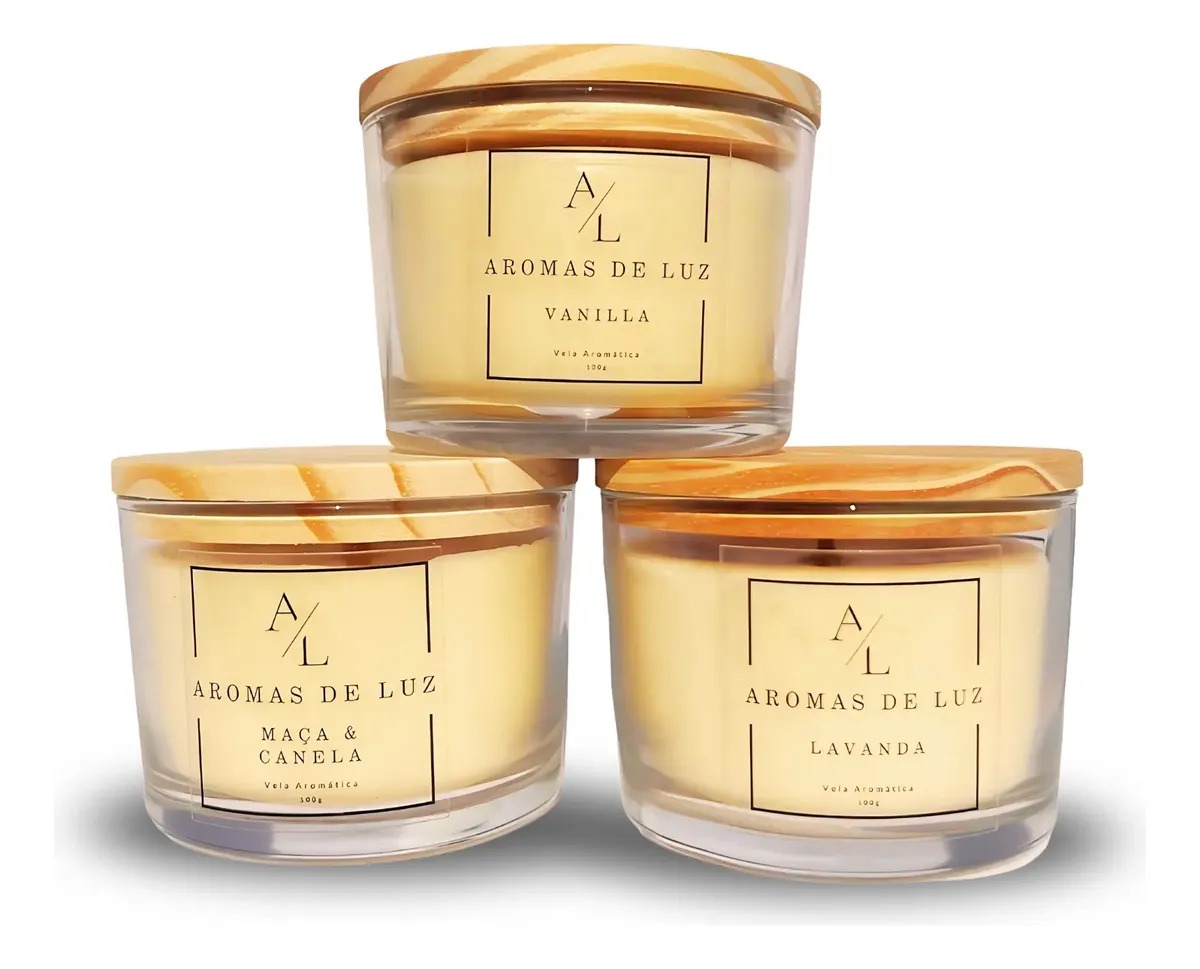 Kit 3 Velas Aromáticas