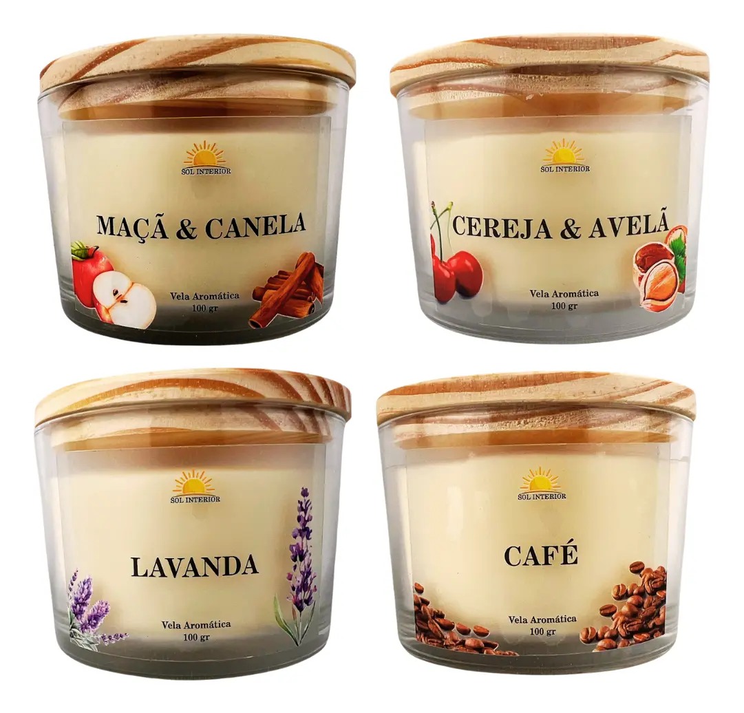 Kit 4 Velas Aromáticas